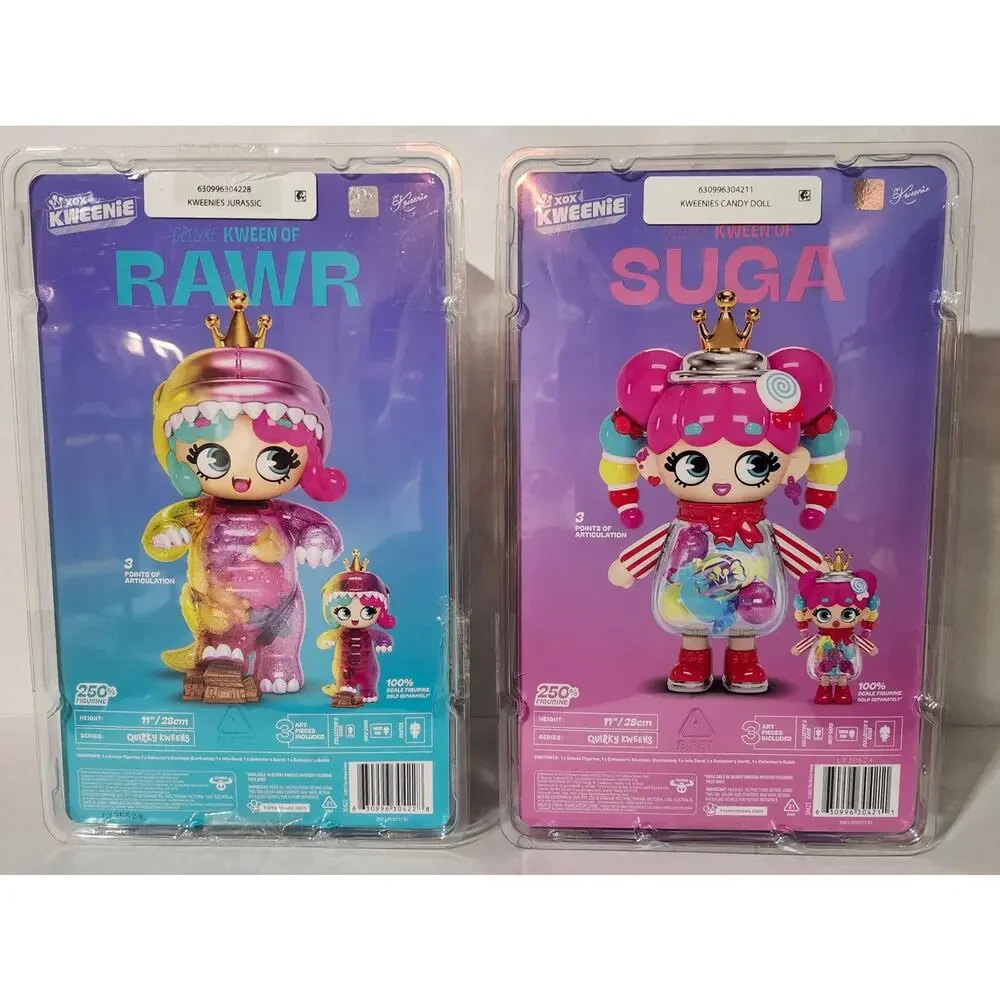 XOX Kweenie Deluxe Kween of Rawr & Kween of Suga Figure Lot New Sealed